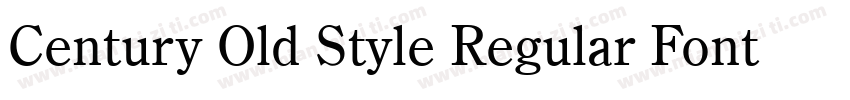 Century Old Style Regular Font字体转换